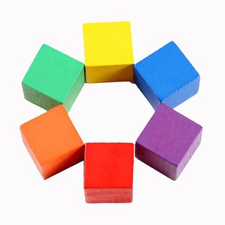 100 khối vuông Cube gỗ nhiều màu