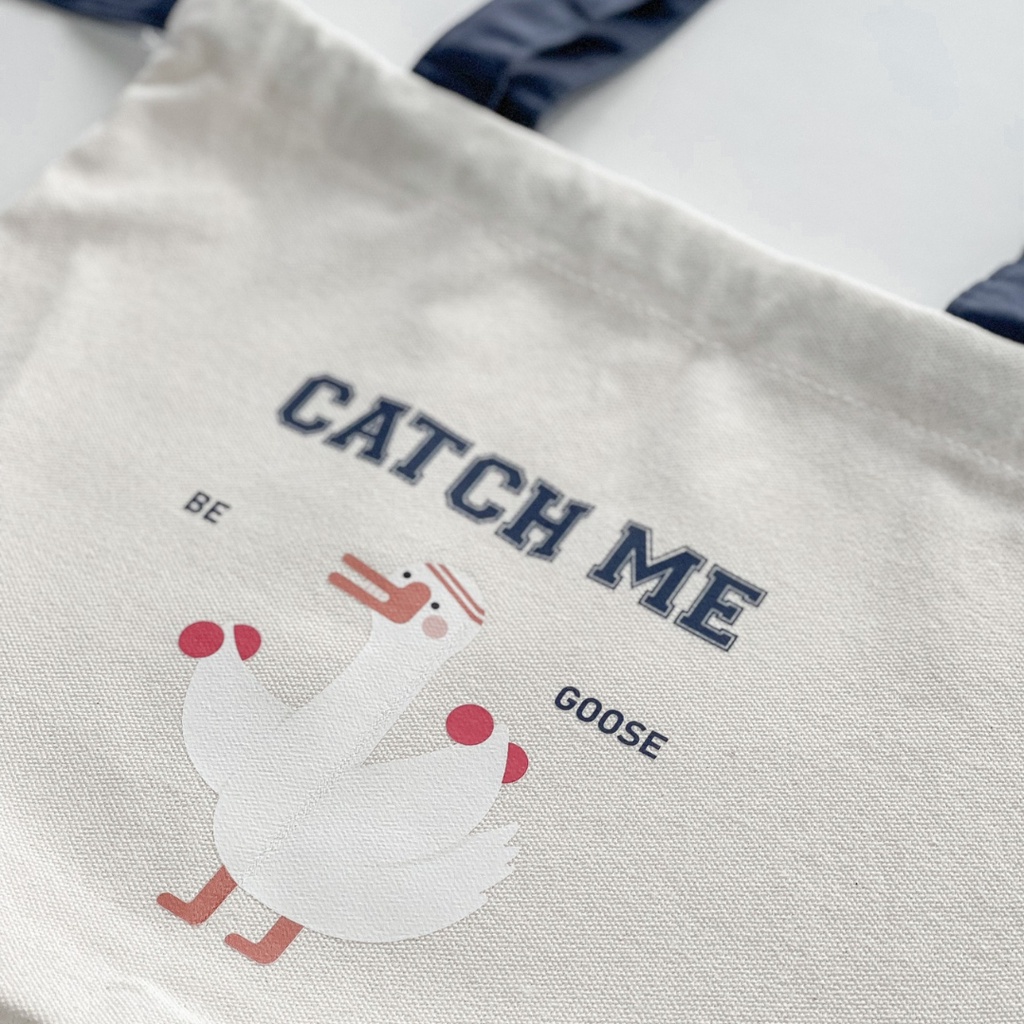 Túi tote canvas Crabit in hình basic