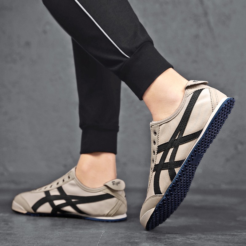 Onitsuka tiger men's shoes summer breathable canvas shoes men's Korean version of the trend of wild casual board shoes men's lazy one