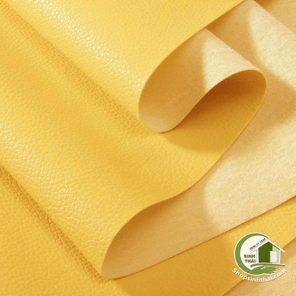 [ 1 mét ] Vải da simili PVC - vải PU giả da làm handmade màu vàng