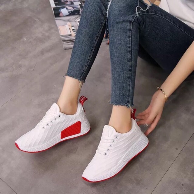 giày thể thao sneaker nmd Trắng đỏ