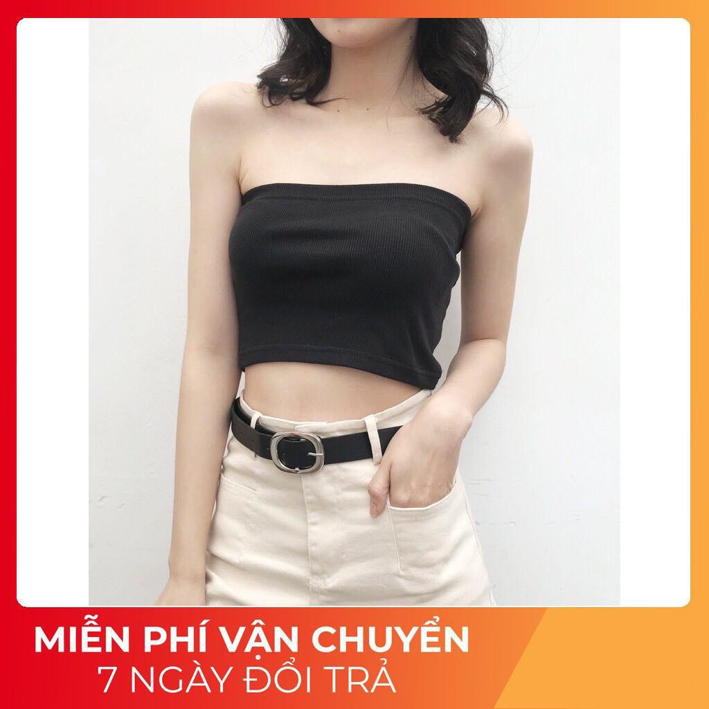 Áo Quây Ngực Thun Tăm Nữ 🌸 Croptop ngắn dáng ôm, phông trơn body màu đen trắng SIÊU HOT ་