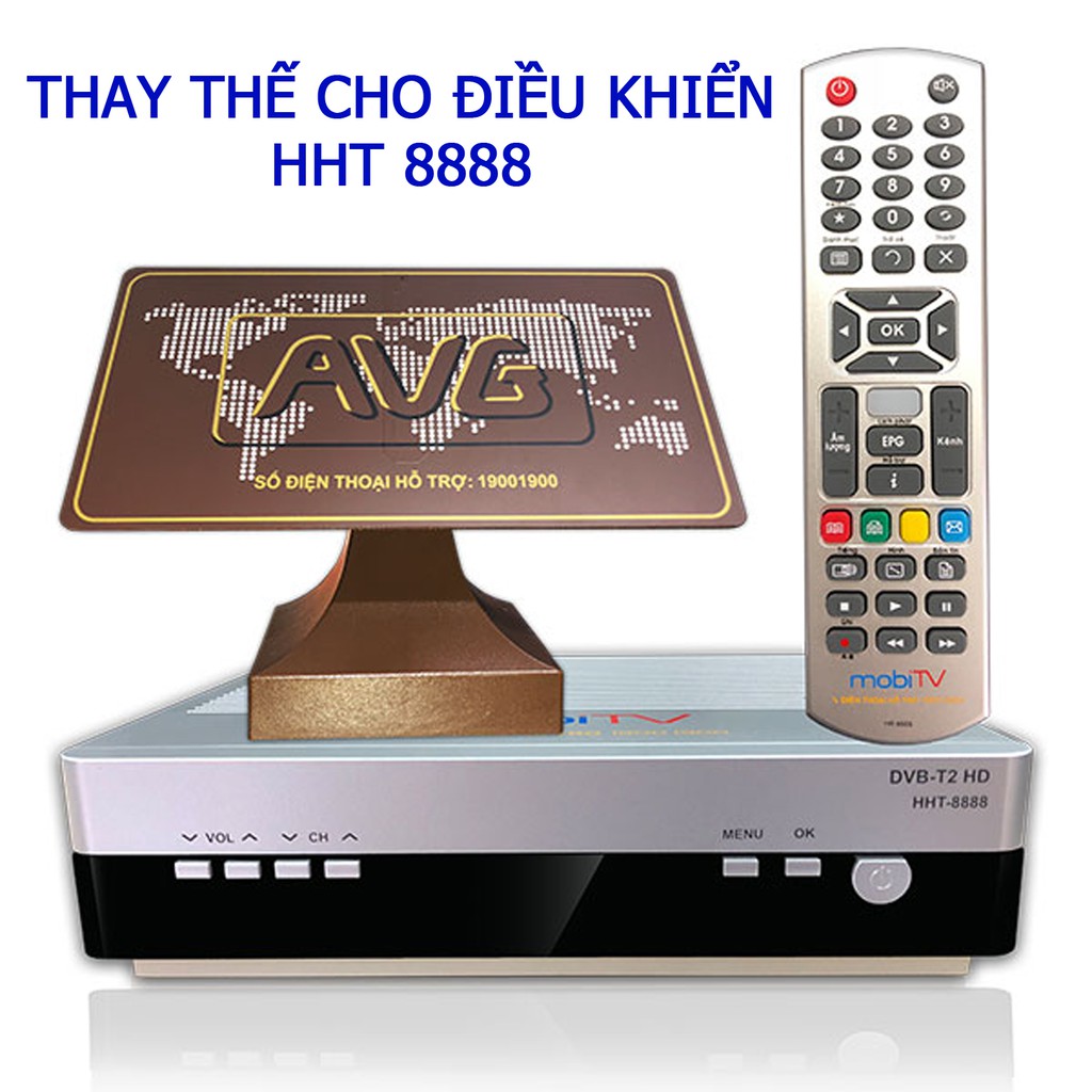 Điều khiển MobiTV HR-6666 + KR-6666 (AN VIÊN) cho đầu kỹ thuật số TvBox. (Mẫu số 5)