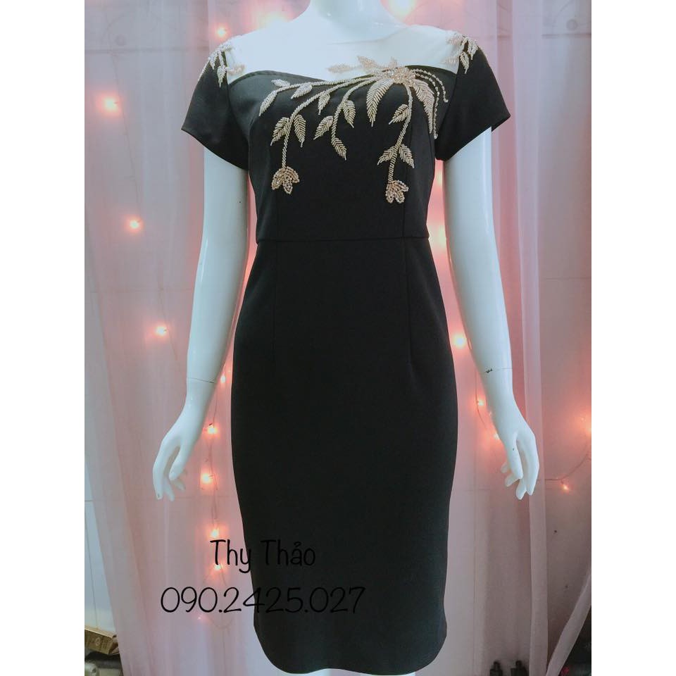 đầm trung niên nữ kết pha lê