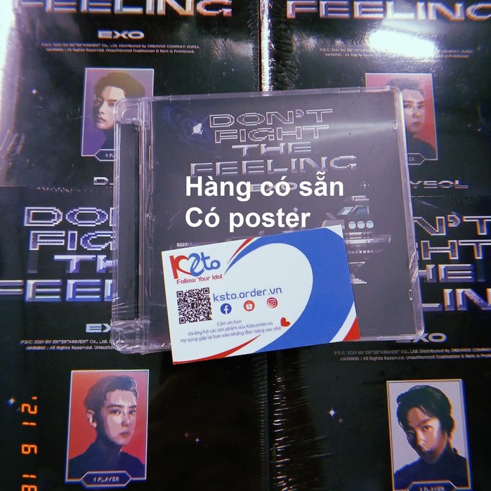Album EXO - DON’T FIGHT THE FEELING (Expansion/Jewel Case)+ Quà 1 ảnh khổ A5 hình bias | BigBuy360 - bigbuy360.vn