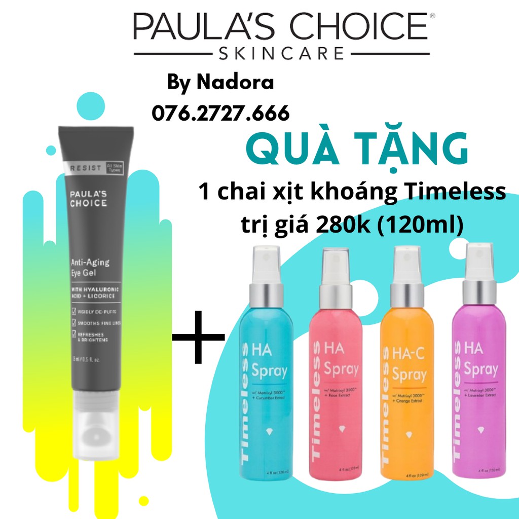 Kem Dưỡng Vùng Mắt - PAULA'S CHOICE RESIST Anti-Aging Eye Cream Gel