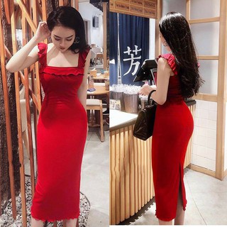 Đầm dạ hội váy ôm body 2 dây cánh tiên DAM0008