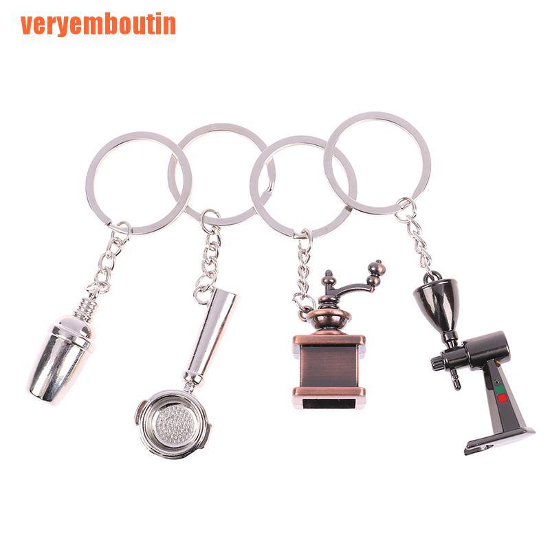 Móc khóa treo trang trí túi xách gắn hình sản phẩm làm cafe