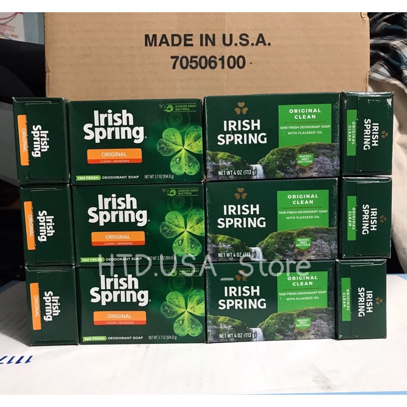 (Combo 4 Cục) Xà Phòng Tắm Irish Spring Của Mỹ