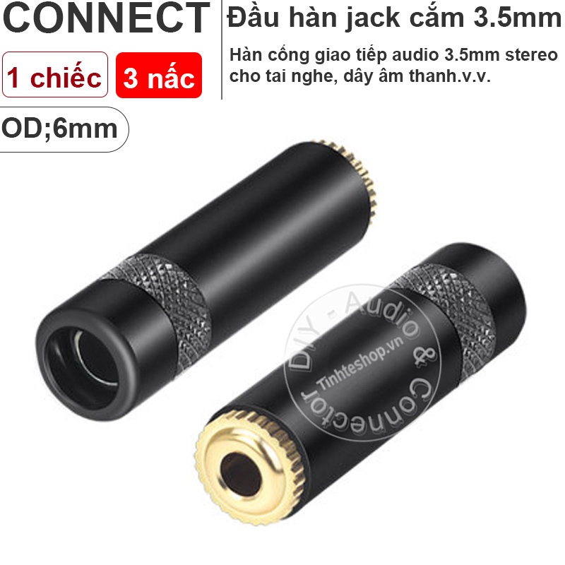 Đầu hàn 3.5 AUX cổng cái OD6mm - 3.5mm female TRS solder connector