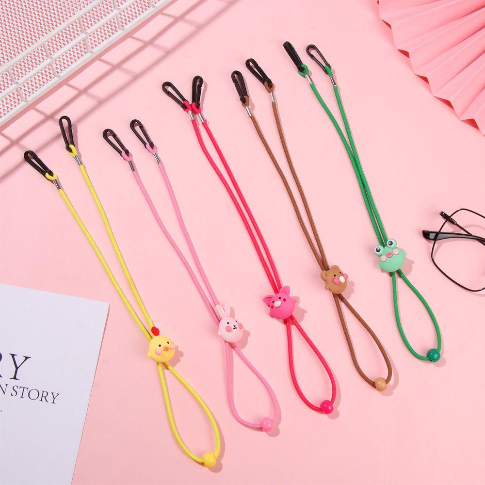 Dây Đeo Mắt Kính Bằng Nylon Co Giãn In Họa Tiết Hoạt Hình Dễ Thương Cho Bé Gái Giá Đỡ
