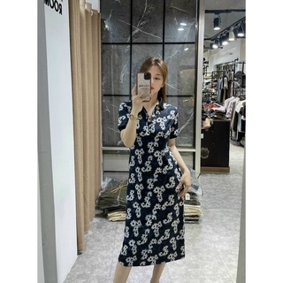 Đầm maxi hoa ngắn tay chất đẹp và xịn family outlet