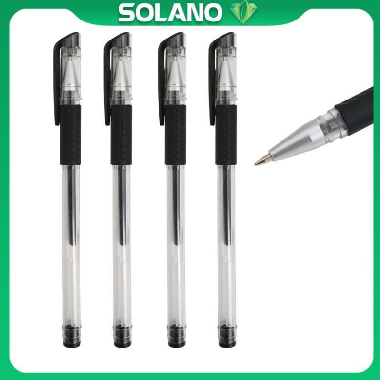 Bút bi nước SOLANO bút mực gel ngòi 0.5mm có nắp đậy cao cấp SP-001347