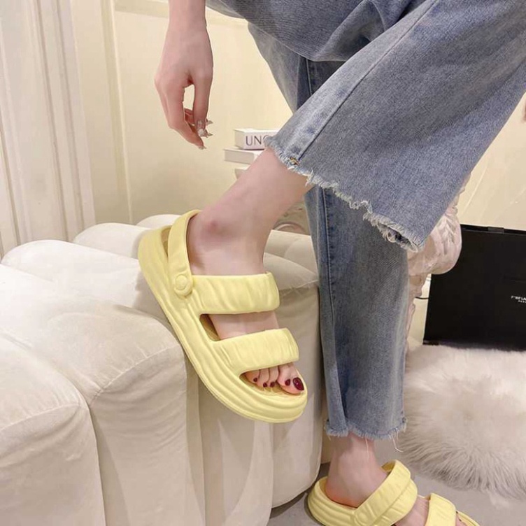 Dép Sandal nữ 2 quai mang được 2 kiểu đi học siêu nhẹ chống nước - DL165