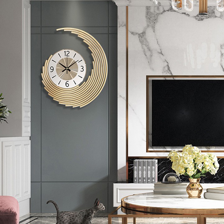 Đồng hồ treo tường Mặt Trời cổ điển trang trí phòng khách - Đồng hồ treo tường decor độc đáo trang trí phòng ngủ đẹp
