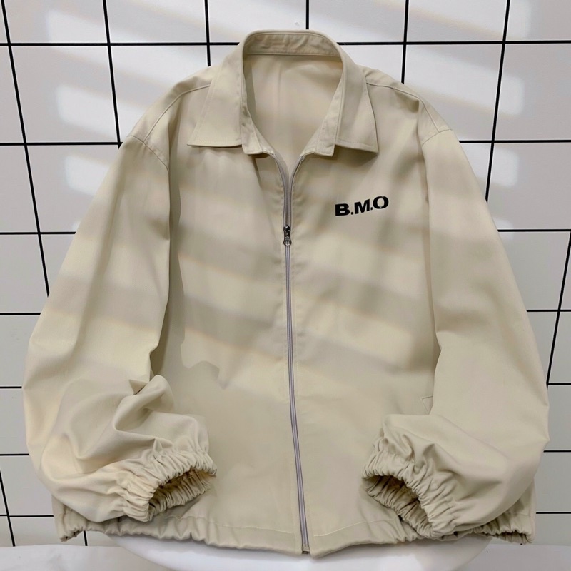 Áo Khoác Jacket BMO Kaki 1 Lớp Form Rộng Oversize Unisex - Yowol SG