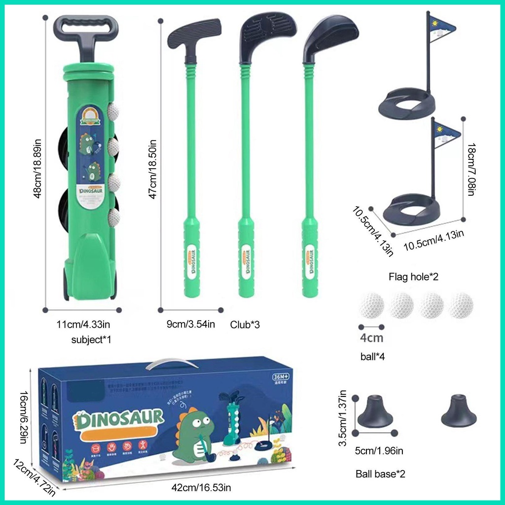 Bộ Đồ Chơi Đánh Golf Bằng Chất Liệu Bền An Toàn Cho Bé