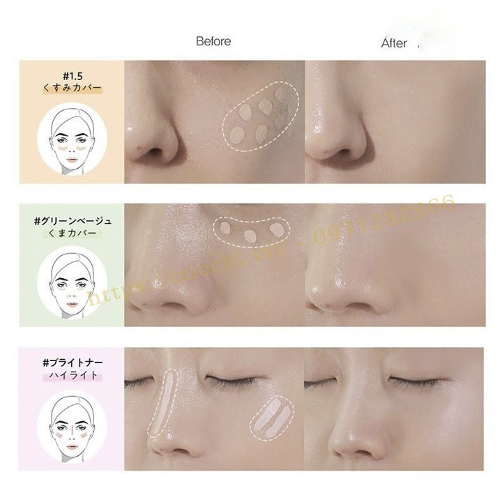 Kem che khuyết điểm The Saem Cover Perfection Tip Concealer che phủ cao - HONGS BEAUTY