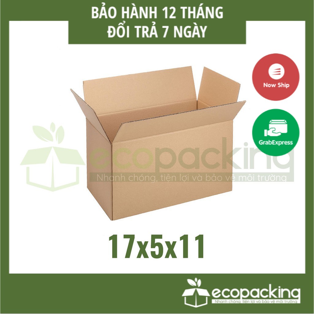 [XẢ KHO] Combo 25 thùng giấy carton size 17x5x11 cm để đóng gói giao hàng