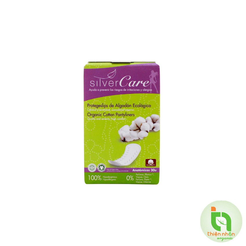 Băng vệ sinh hữu cơ hàng ngày Anatomical Silvercare 30 miếng