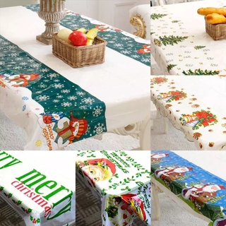 Khăn trải bàn hình chữ nhật in họa tiết Giáng Sinh đáng yêu mới dành cho trang trí bàn ăn