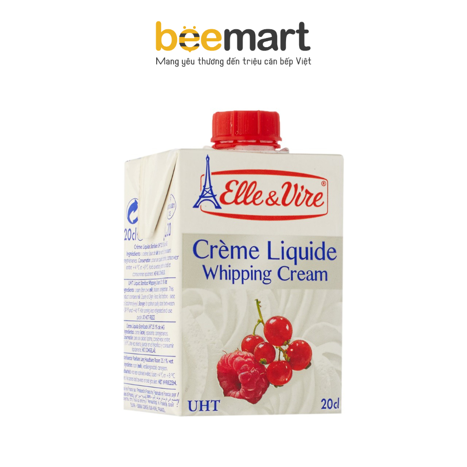 Whipping cream Elle & Vire 200ml (Kem sữa béo)