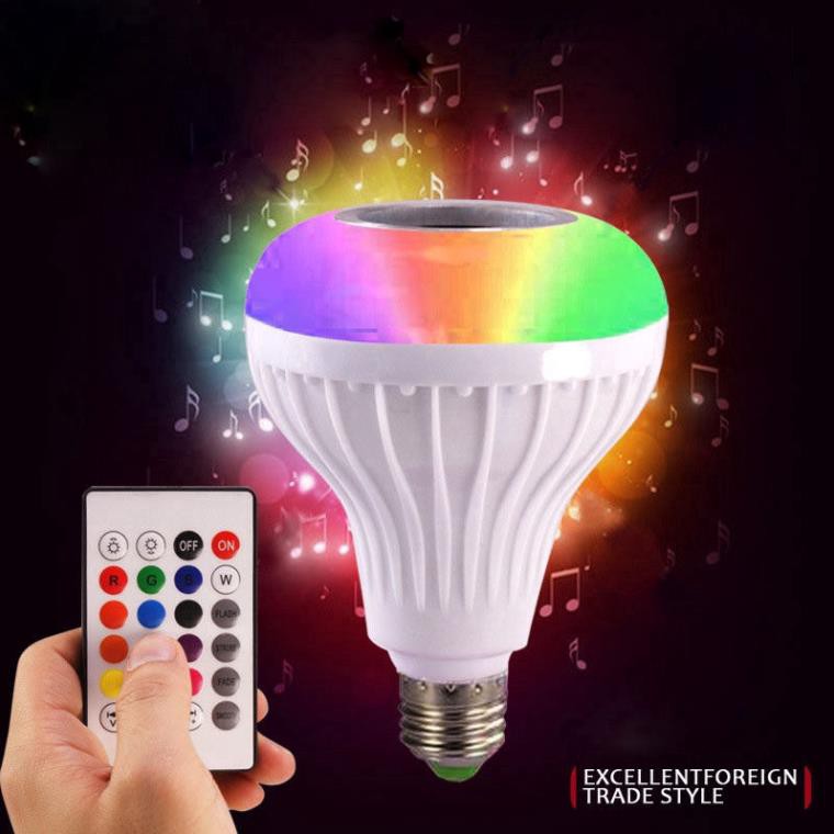 Đèn Ngủ RGB E27 Có Tích Hợp Loa Bluetooth Không Dây