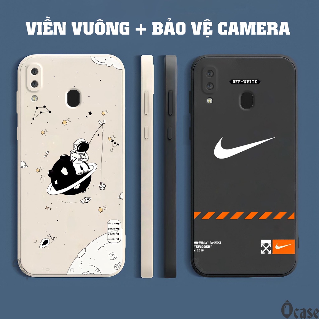 Ốp lưng Samsung A20 / A30 / M10s / A205 / A305 in hình Nasa L.V vũ trụ và N.I.K.E cạnh viền vuông có bảo vệ camera