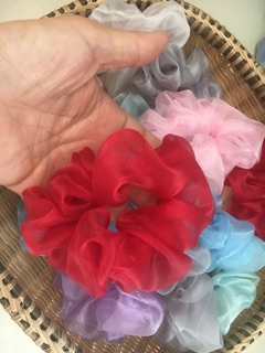 Dây cột tóc vải scrunchies voan