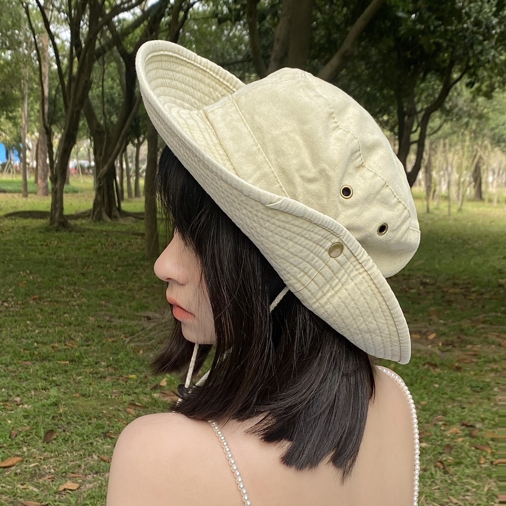 Nón Tai Bèo Vành Rộng Phong Cách Cao Bồi Thời Trang Xuân Hè Dễ Phối Đồ Cho Nữ