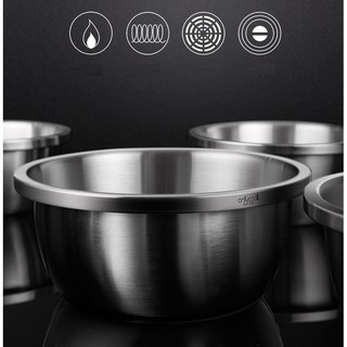 Thau đa năng Inox 304 lòng inox mờ đựng trái cây rau củ quả rửa thực phẩm chất lượng bền bỉ theo thời gian