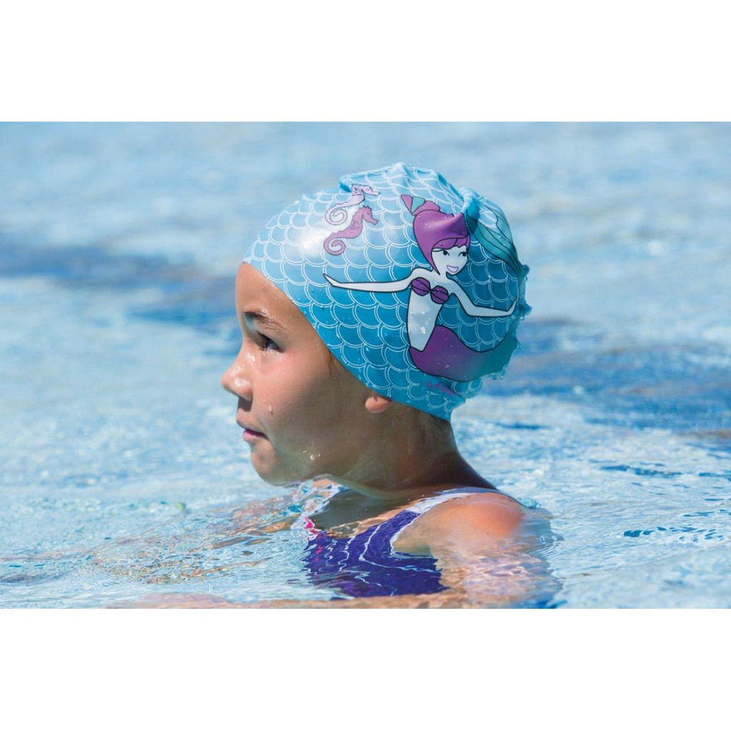 Nón Mũ Bơi Trẻ Em Tiên Cá FINIS Mermaid™ Kids Silicone Swim Cap