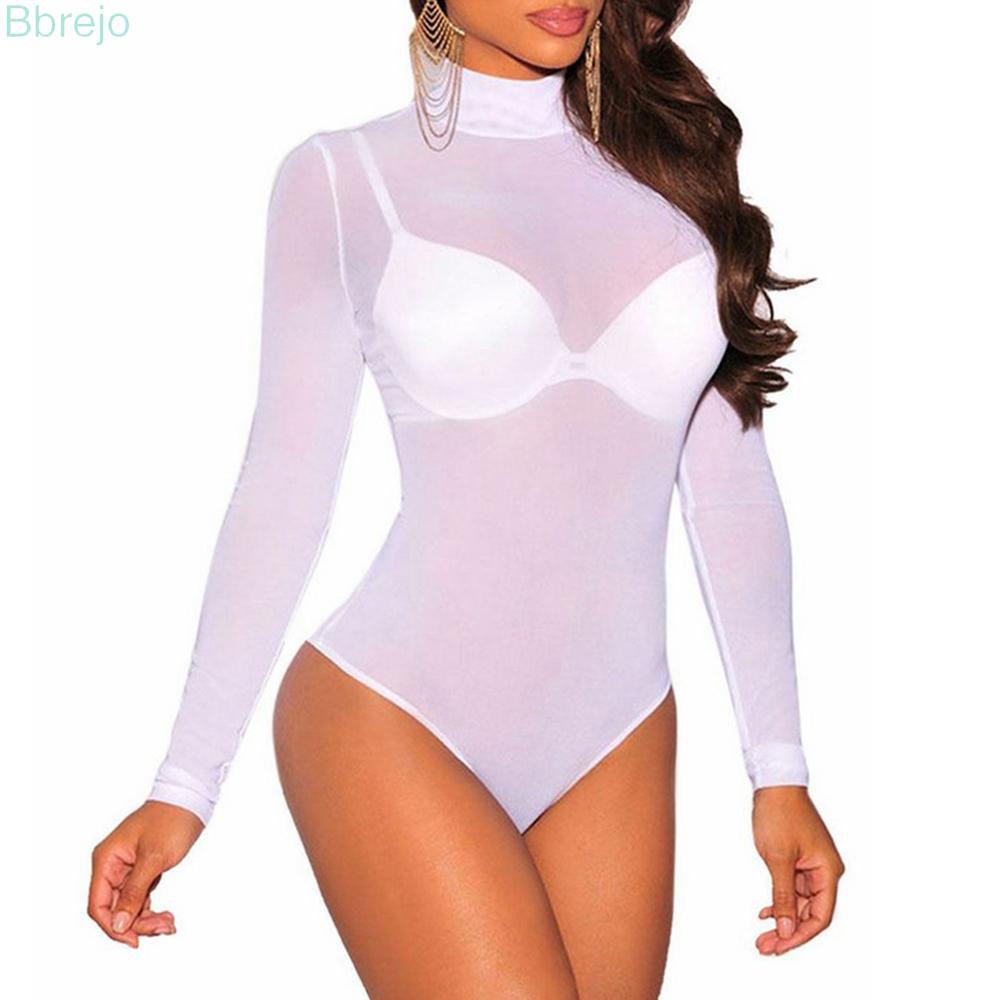 Bodysuit Xuyên Thấu Dài Tay Gợi Cảm Cho Nữ