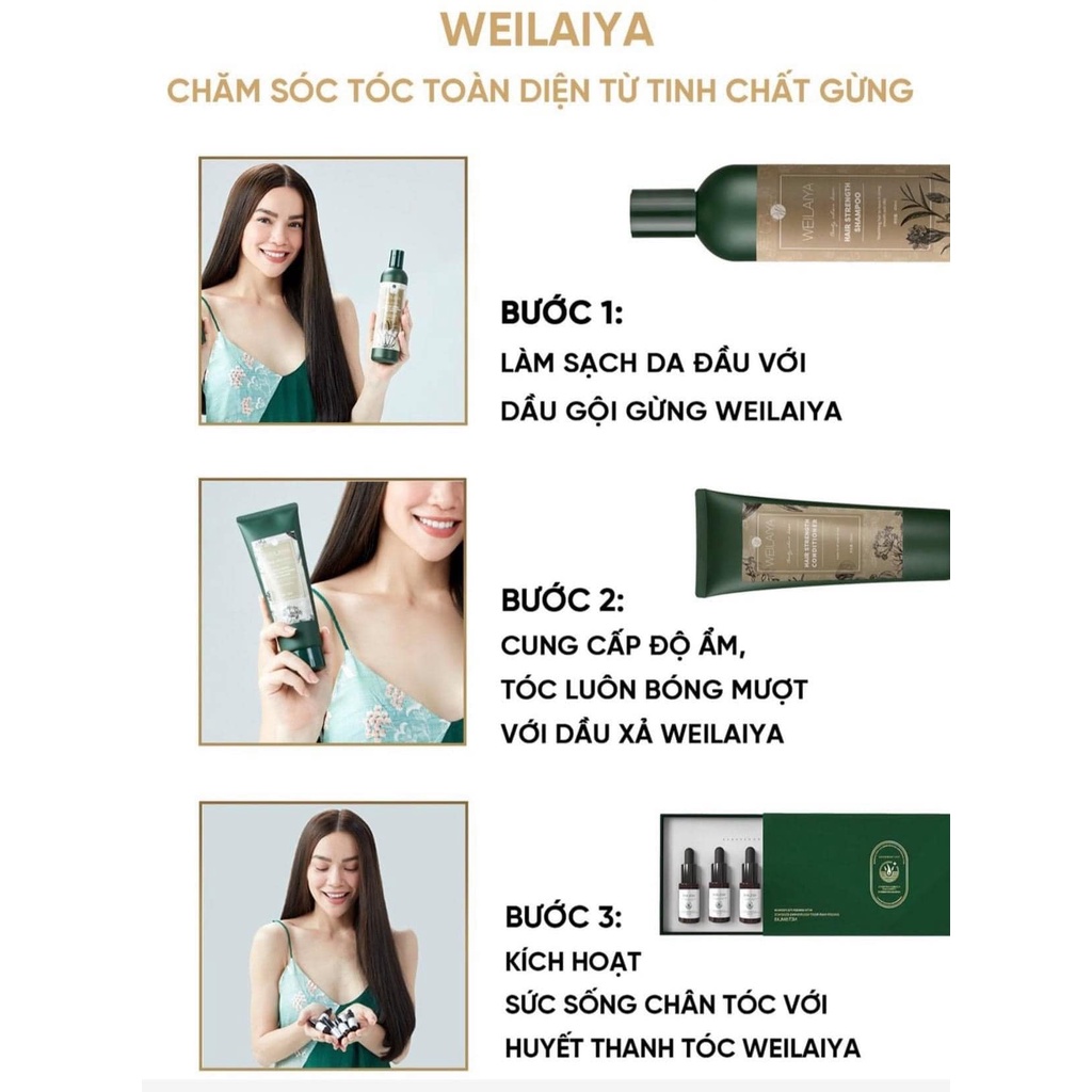 Dầu gội thảo dược Weilaiya ngăn rụng tóc và kích thích mọc tóc chiết xuất thiên nhiên hương nước hoa 400ml