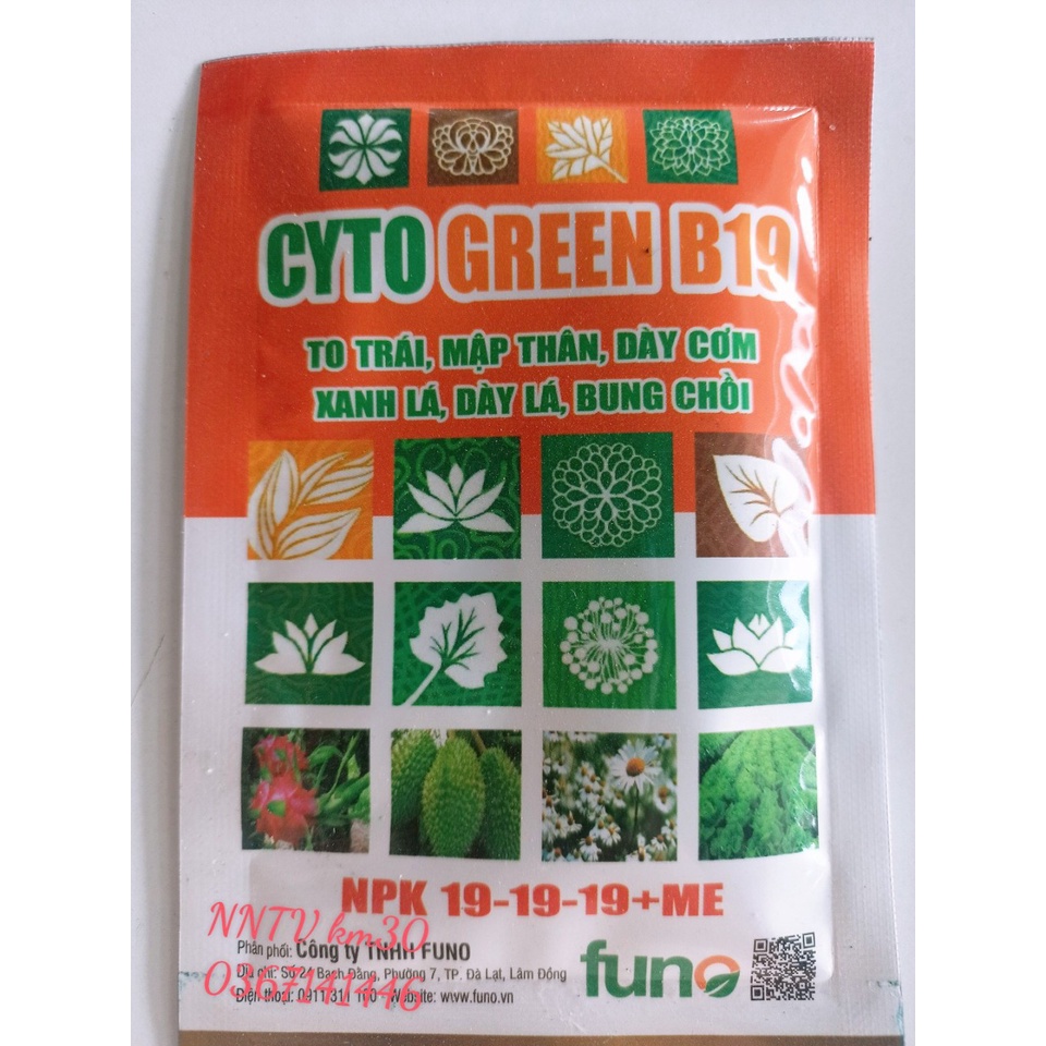 Phân bón NPK cao cấp Cyto Green B19