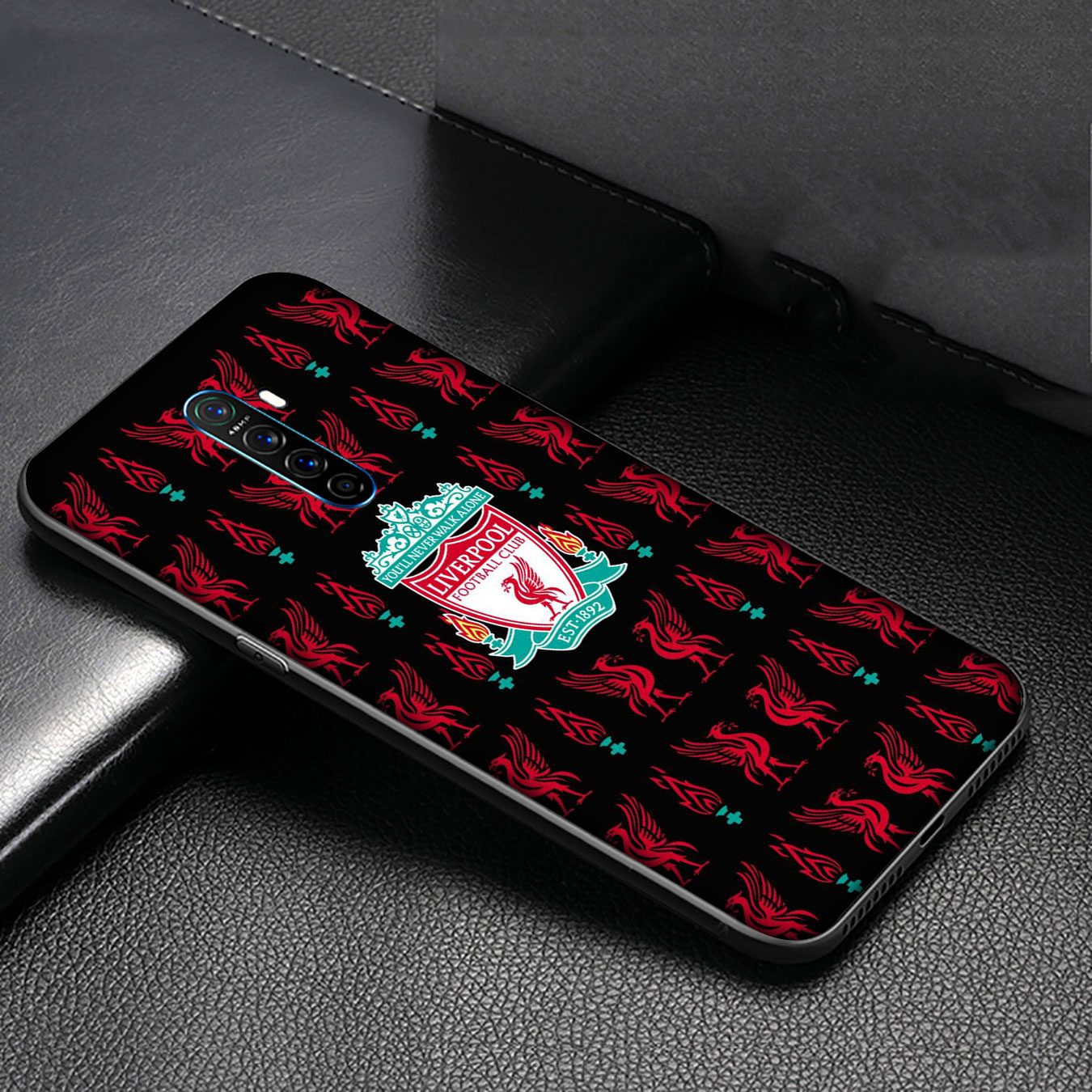 Ốp điện thoại silicon mềm hình logo Liverpool màu đỏ ngầu cho iPhone XR X XS Max 7 8 6 6s Plus + 6Plus 7Plus 8Plus