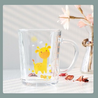 Cốc pha sữa thủy tinh chia vạch 400ml ( tặng kèm ống hút )
