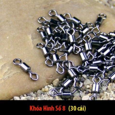 Khóa Link Số 8 Mà Ní Buộc Dây Câu Đài 30 Chiếc Khóa Link Câu Cá