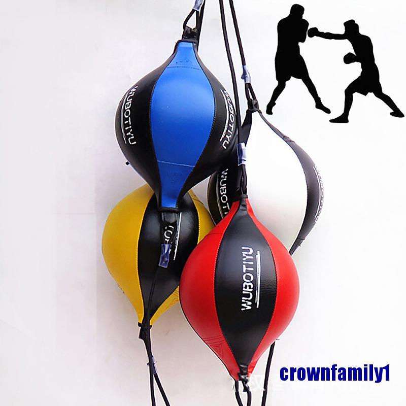 (crownfamily1) Speed Ball Training Punching Bag Boxing MMA Pear Shaped Exercise Ball Equip