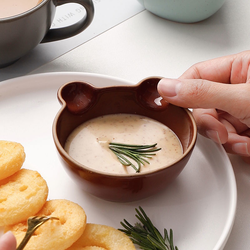 Đĩa Sứ Nhỏ Đựng Nước Chấm Họa Tiết Hoạt Hình Dễ Thương