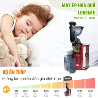 Máy Ép Hoa Quả Lorente LT-Máy Ép Chậm Lorente-2088, công suất 300W