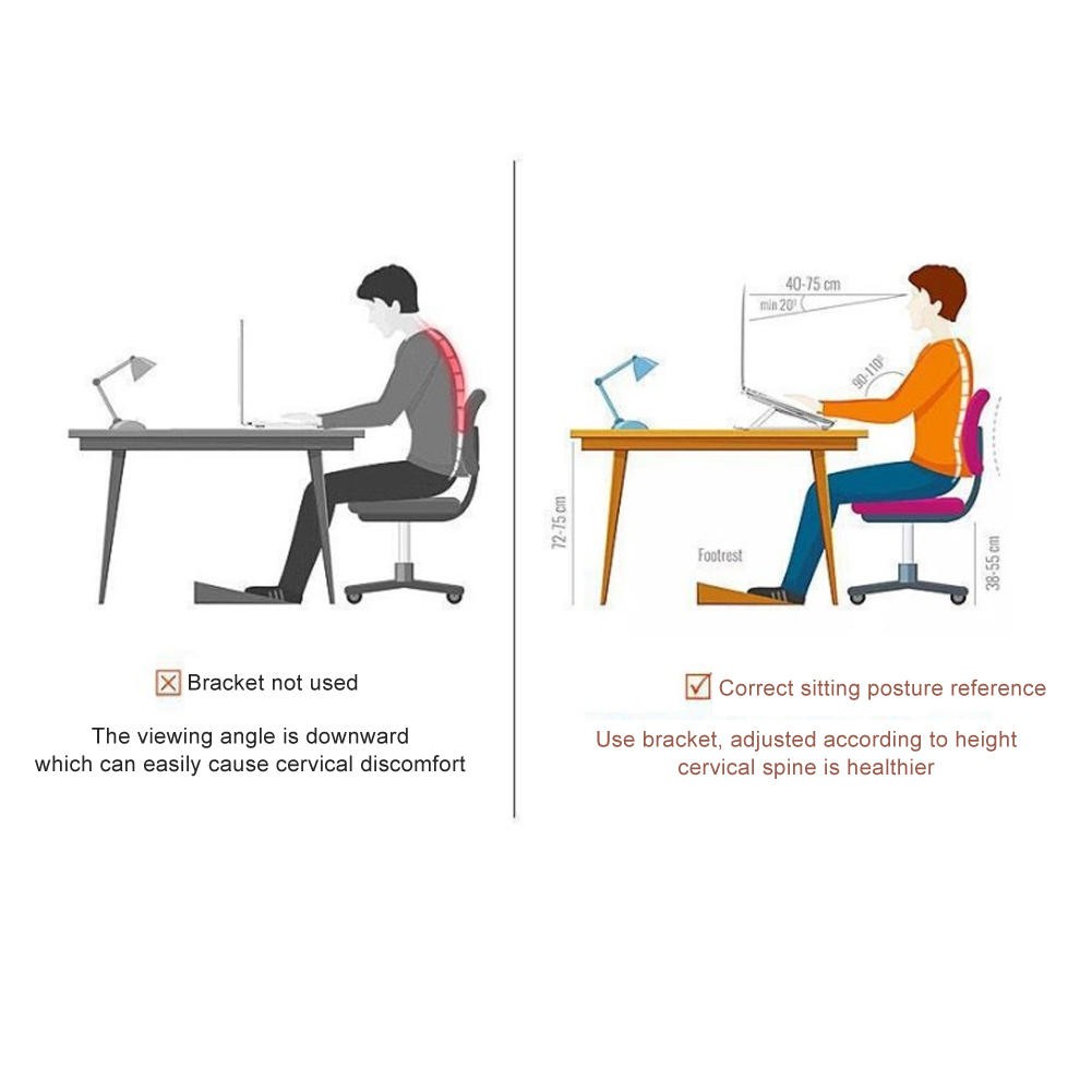 Giá Đỡ Laptop 7 Cấp Độ Bằng Hợp Kim Nhôm Có Thể Điều Chỉnh Độ Cao | BigBuy360 - bigbuy360.vn