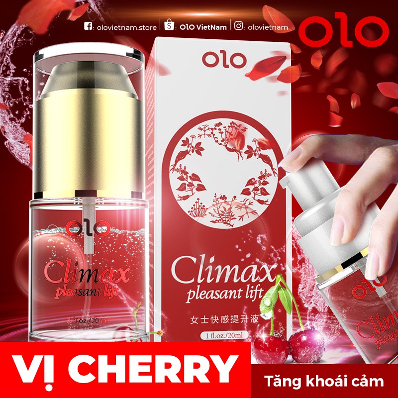 Gel bôi trơn OLO Climax Pleasant Lift gốc nước, tăng hứng thú cho nữ mùi cherry 20ml