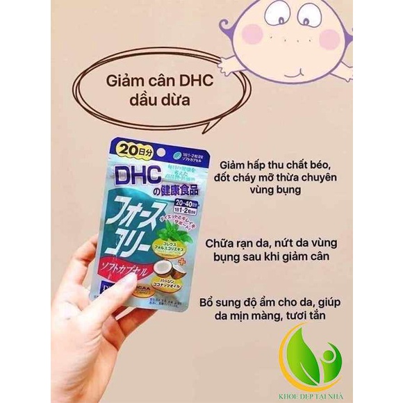 Viên uống Giảm cân bổ sung Dầu dừa DHC Forskohlii