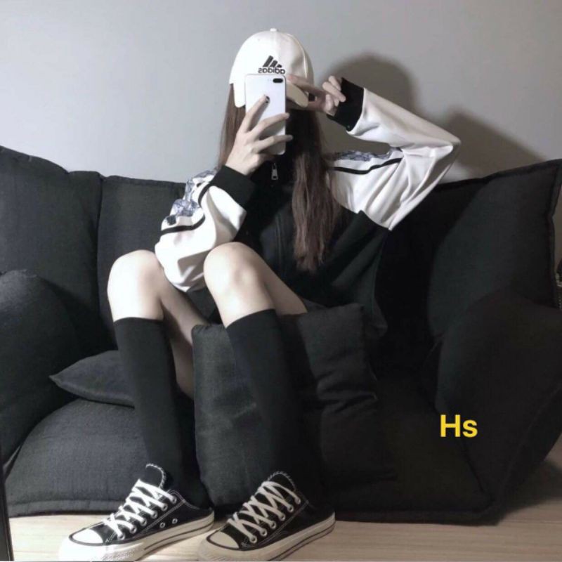 Áo khoác zaclang phối tay hoạ tiết | BigBuy360 - bigbuy360.vn