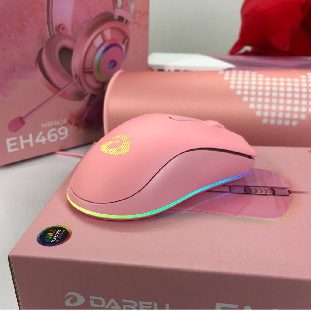 [Mã ELMS05 giảm 5% đơn 300K] Chuột Gaming Dareu EM908 Pink Led RGB - Gaming Gear Dareu EM908 Pink