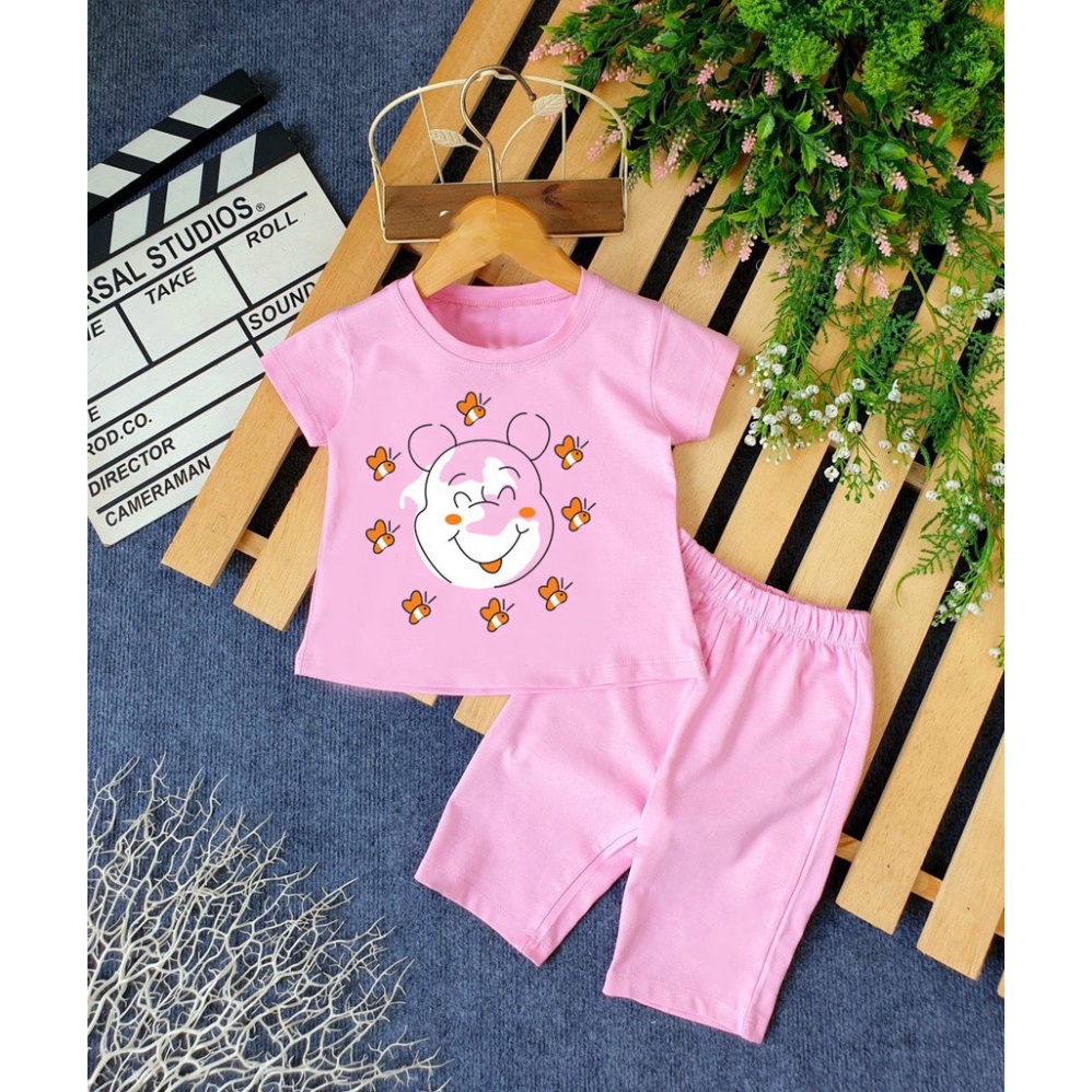 ( Khuyến mãi ) Combo 3 Bộ bé gái hình con gấu va đàn ong xinh đẹp cho bé gái cho bé từ 6-28kg .BDBG50. .