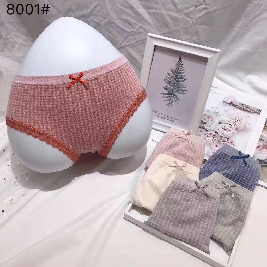 Quần Lót Cotton Muji Kẻ Caro Mềm Mịn Thoáng Mát _ Q2 - S1