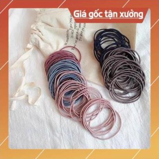 Thun cột tóc nhiều màu - loại tốt set 3 dây - [FOLLOW SHOP MUA HÀNG GIÁ 1K]