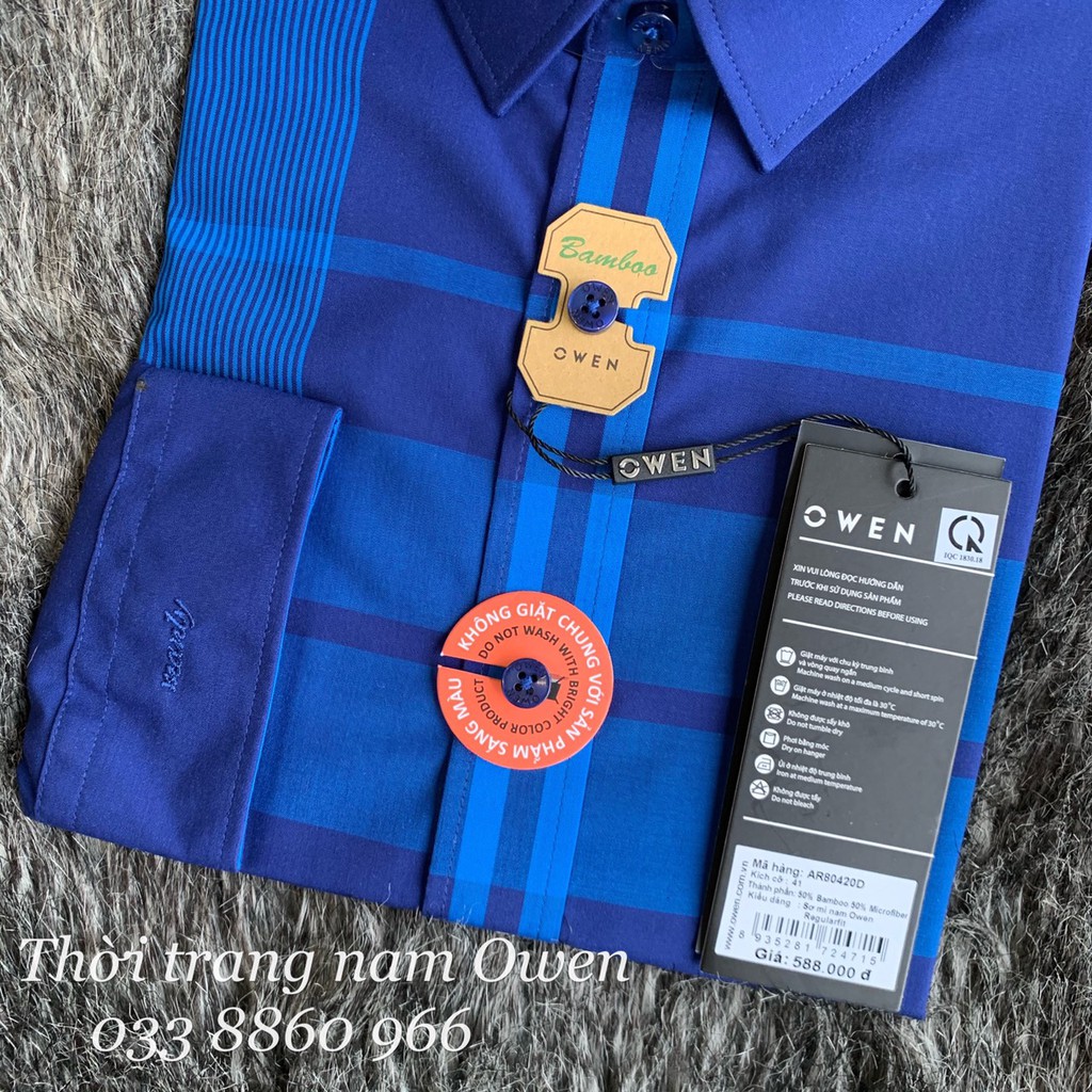 OWEN - Áo Sơ mi dài tay Owen Regularfit 80420 chất sợi tre- Áo sơ mi nam dài tay | BigBuy360 - bigbuy360.vn